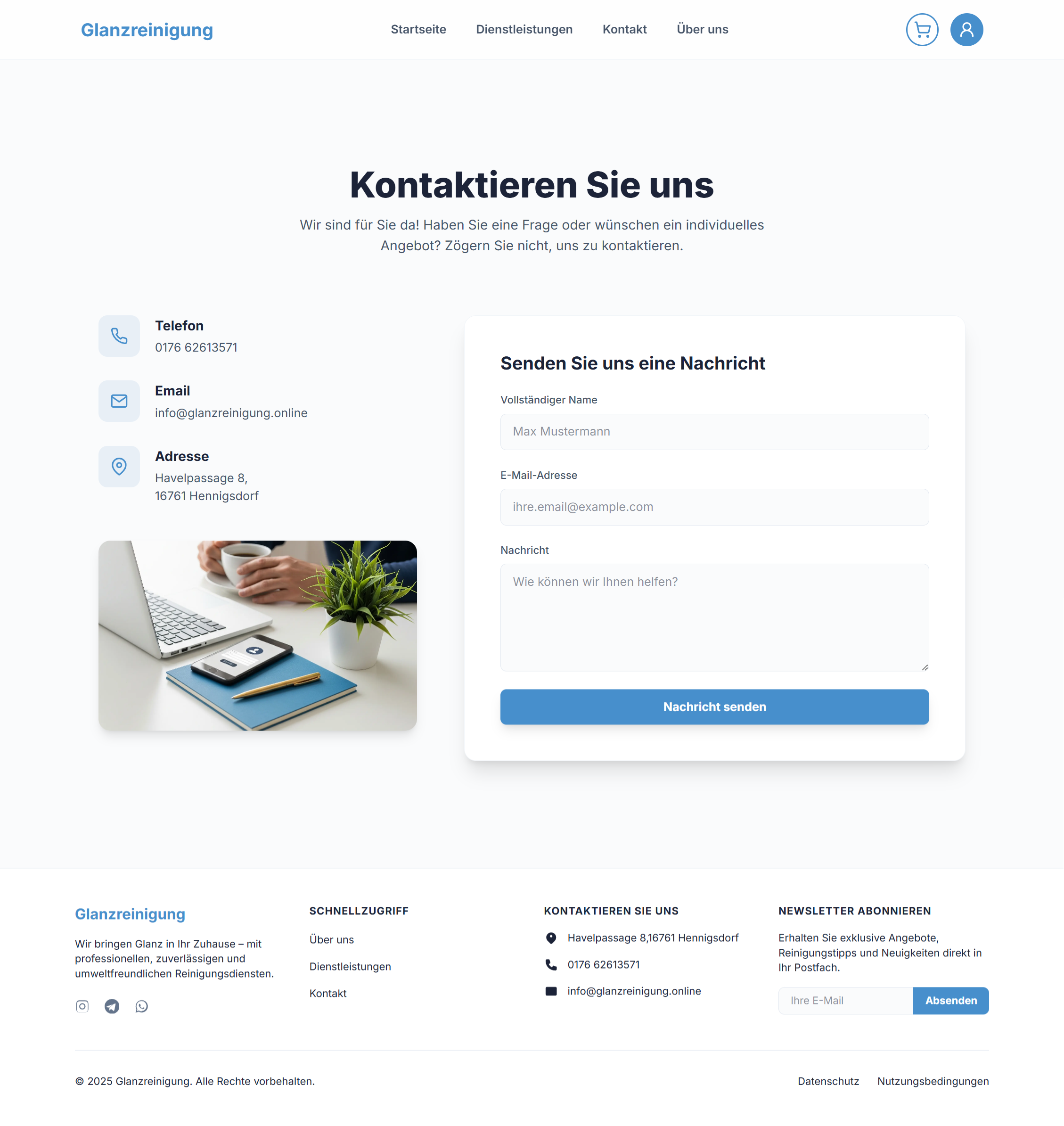Glanzerinigung – Full-Stack Service Booking Platform