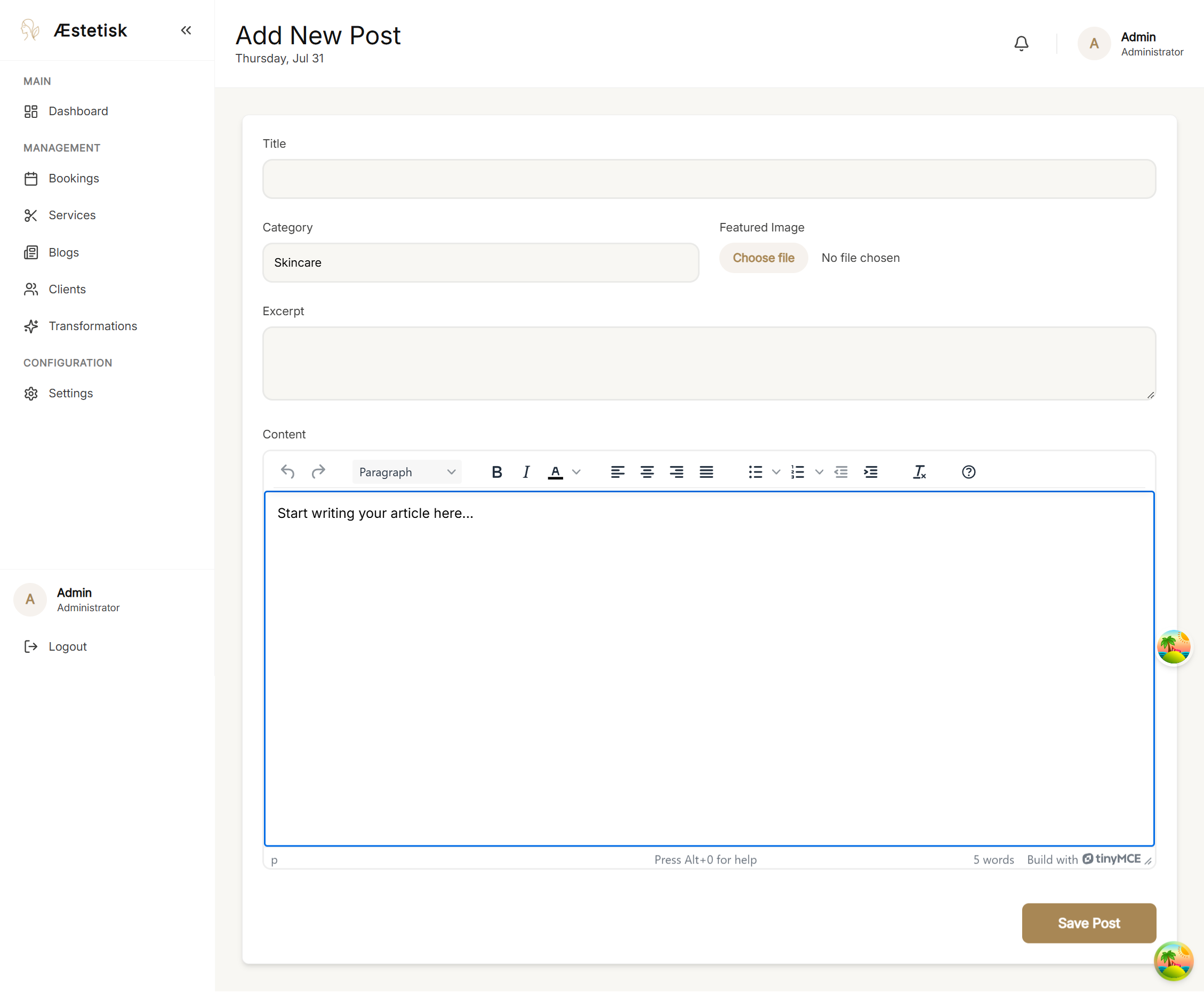 A Modern Web Platform for Æstetisk Copenhagen