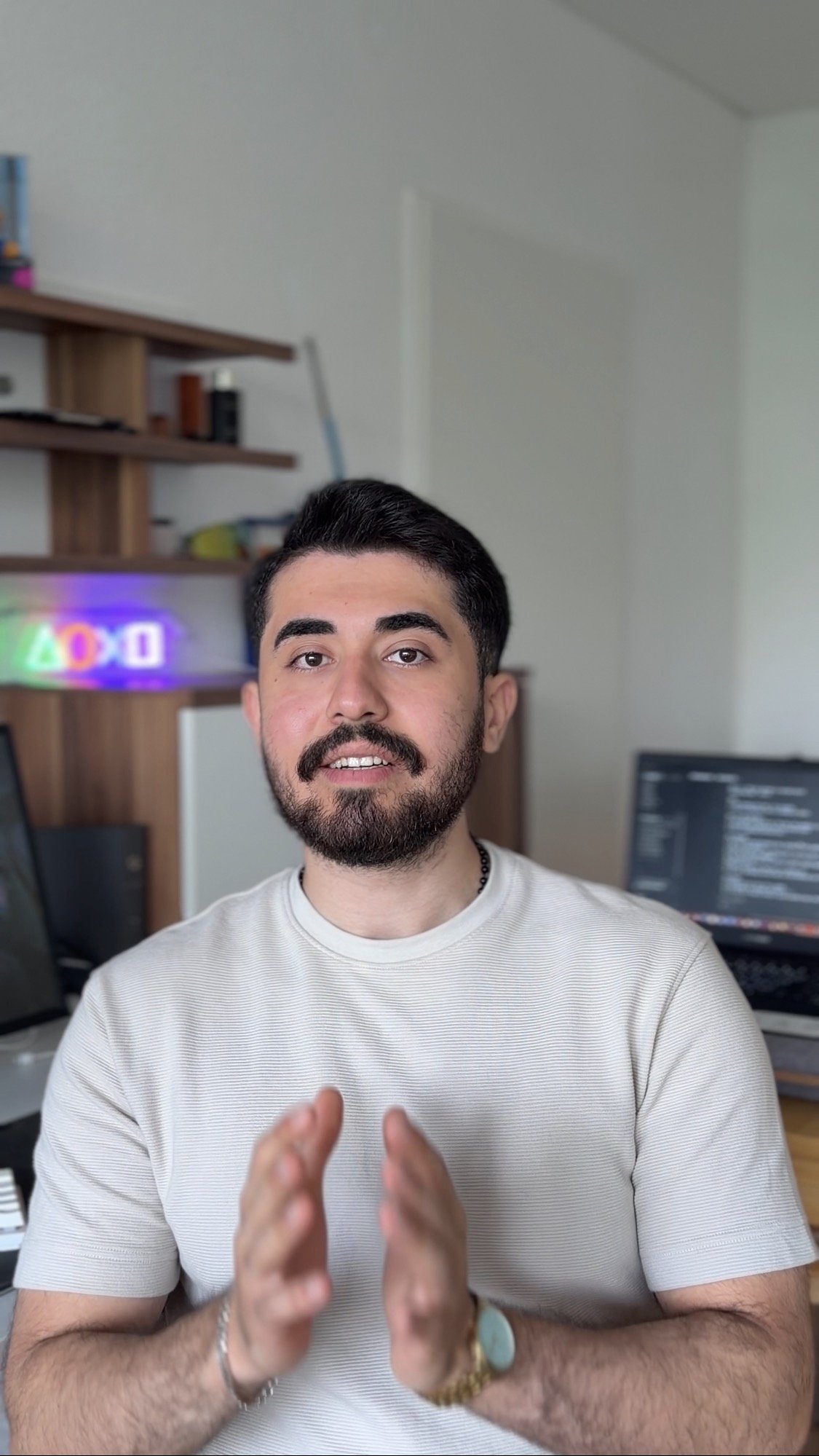 Kasra Abbasi working on a client project at AB Online Services