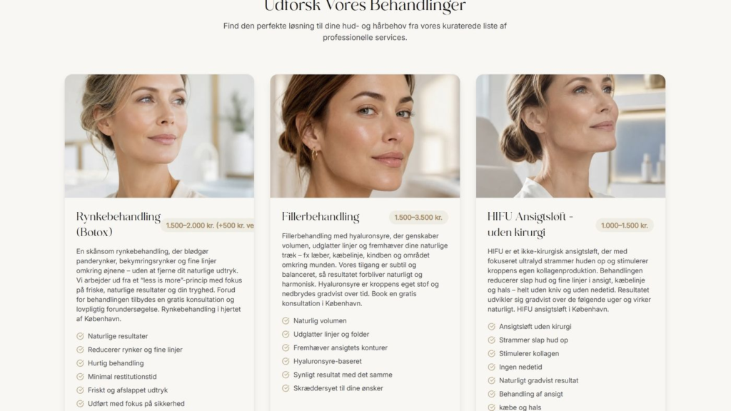 A local business website shown on phone and desktop
